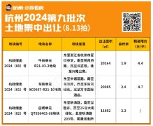 杭州第九批土拍圆满成功